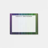 Monogram Regenboog Lichtstrepen Post-it® Notes (Voorkant)
