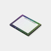 Monogram Regenboog Lichtstrepen Post-it® Notes (Schuin)