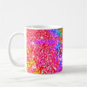 Monogram Regenboog Tie Dye Nep Glitters Koffiemok (Links)