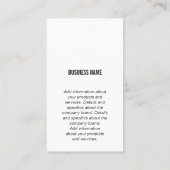 Monogram / Regenboog Vloeibare Metallic Achtergron Visitekaartje (Achterkant)