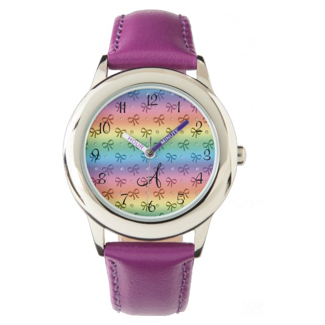 Monogram regenboogdiamanten en -bogen horloge (Voorkant)