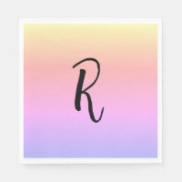 Monogram regenboogkleuren gepersonaliseerd