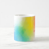 Monogram regenboogkleuren kleurrijke Abstracte kun Koffiemok (Center)