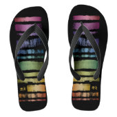 Monogram Regenboogpenseelstreken LGBTQ ID656 Teenslippers (Voetbed)