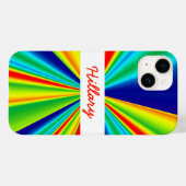 Monogram regenboogPinwheels Stripes Case-Mate iPhone Case (Achterkant (horizontaal))