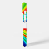 Monogram regenboogPinwheels Stripes Case-Mate iPhone Case (Achterkant / Links)