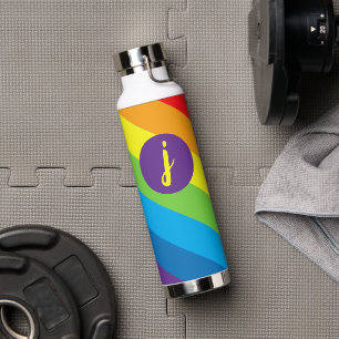 Monogram regenboogslangen waterfles
