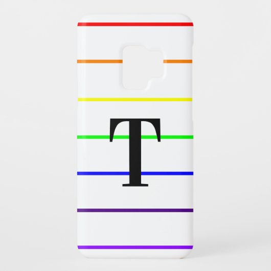 Monogram regenboogstrips Case-Mate iPhone case (Achterkant)