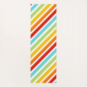 Monogram Regenboogstrips Gepersonaliseerd Yoga Mat (Achterkant)
