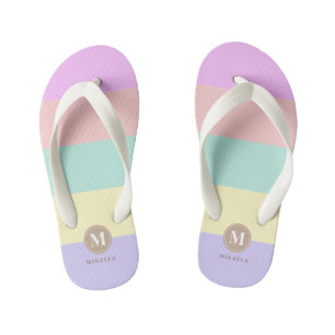 Monogram   Regenboogstrips voor deegwaren Kinder Teenslippers
