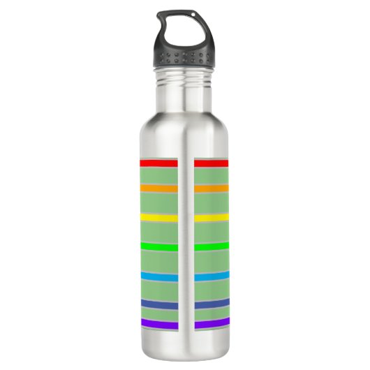 Monogram regenboogstrips waterfles  (Achterkant)