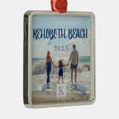 Monogram Rehoboth Beach Family Travel Souvenir Metalen Ornament (Rechts)