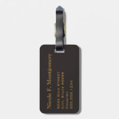 Monogram Reis Black Labrador Hond Bagagelabel (Achterkant verticaal)