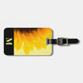 Monogram Reis Geel Zonnebloem op Geel Bagagelabel (Voorkant horizontaal)