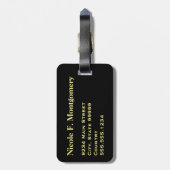 Monogram Reis Geel Zonnebloem op Geel Bagagelabel (Achterkant verticaal)