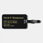 Monogram Reis Geel Zonnebloem op Geel Bagagelabel (Achterkant horizontaal)