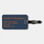 Monogram Reis Grijs Sinaasappel River Forel Vis Bagagelabel (Achterkant horizontaal)