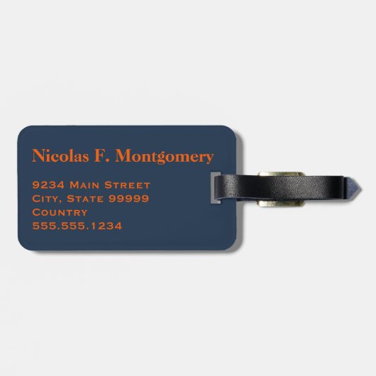 Monogram Reis Grijs Sinaasappel River Forel Vis Bagagelabel (Achterkant horizontaal)