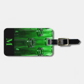 Monogram Reis Groen Bier Flessen Bagagelabel (Voorkant horizontaal)