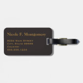 Monogram reis zwarte labrador hond bagagelabel (Achterkant horizontaal)