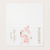 Monogram Reisagent Passport Wereldkaart Foto Visitekaartje (Buitenkant ongevouwen)