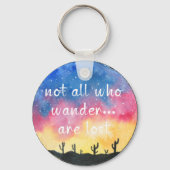 Monogram Reisdrift Waterverf Natuur Sleutelhanger (Voorkant)