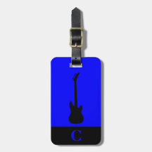 Monogram Reismuziek Elektrische Basgitaar Blauw