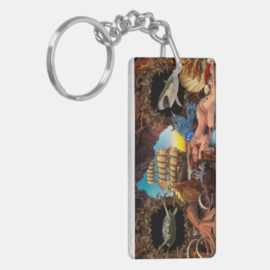 Monogram reiszomer sleutelhanger (Voorkant Links)