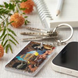 Monogram reiszomer sleutelhanger