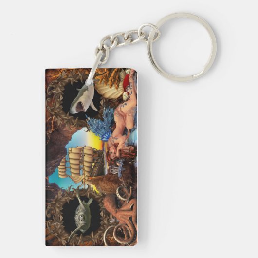 Monogram reiszomer sleutelhanger (achterkant)