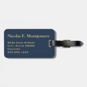 Monogram Reizen Grijs Groen Karper Vis Hoofd Bagagelabel (Achterkant horizontaal)