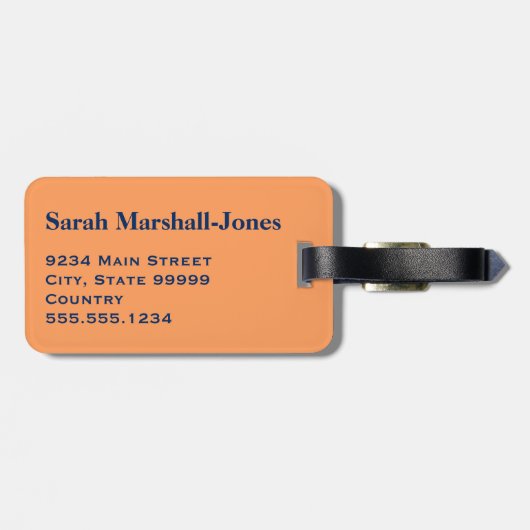 Monogram reizen oceaan, strand en palmbomen bagagelabel (Achterkant horizontaal)