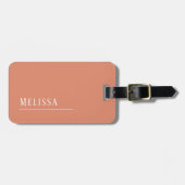 Monogram reizen, roze rood bagagelabel (Voorkant horizontaal)