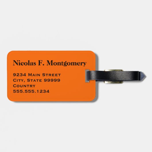 Monogram reizen Vist Bagagelabel (Achterkant horizontaal)