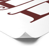 Monogram rendierbrief D splitsen personaliseren Poster (Hoek)