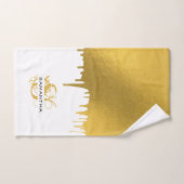 Monogram rendy Gold Metallic Drives Bad Handdoek (Handdoek)