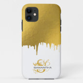 Monogram rendy Gold Metallic Drives Case-Mate iPhone Case (Achterkant)