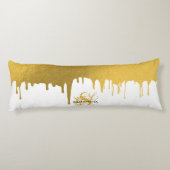 Monogram rendy Gold Metallic Drives Lichaamskussen (Achterkant)