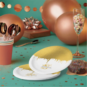 Monogram rendy Gold Metallic Drives Papieren Bordje