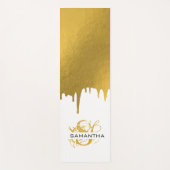 Monogram rendy Gold Metallic Drives Yogamat (Voorkant)