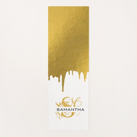 Monogram rendy Gold Metallic Drives Yogamat (Voorkant)