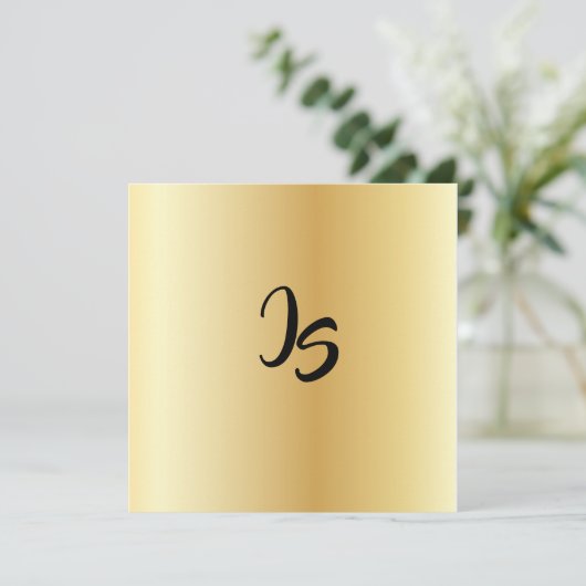 Monogram rendy Gold Pattern-succes personaliseren Kaart (Staand voorkant)