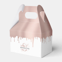 Monogram rendy Roos roze gouden metalen riemen Bedankdoosjes