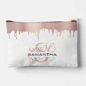 Monogram rendy Roos roze gouden metalen riemen Etui (Achterkant)