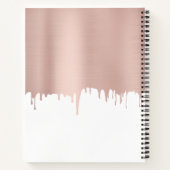 Monogram rendy Roos roze gouden metalen riemen Notitieboek (Achterkant)