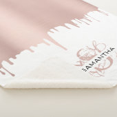 Monogram rendy Roos roze gouden metalen riemen Sherpa Deken (3/4)