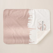 Monogram rendy Roos roze gouden metalen riemen Sherpa Deken (Voorkant (horizontaal))