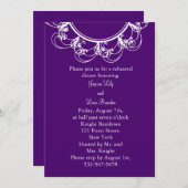 Monogram repetitief diner (paars) kaart (Voorkant / Achterkant)