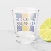 Monogram Republiek Barbados Shot Glas (Achterkant)