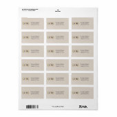 Monogram Retouradres - Crème Etiket (Full Sheet)